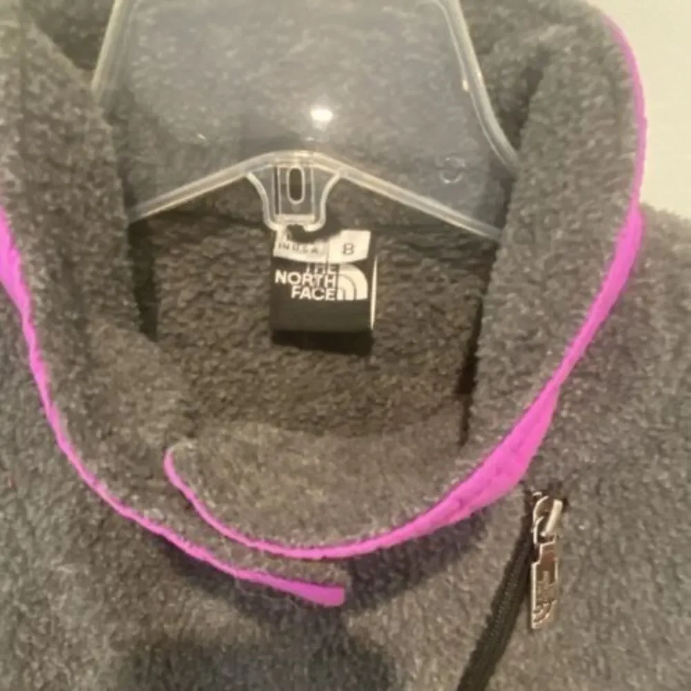 The North Face Women's Extreme Pile Pullover Half-zip Size 8 Purple /Coal Gray